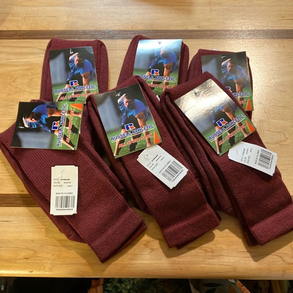 6pcs.RUSSEL ATHLETIC SPORTS SOCKS